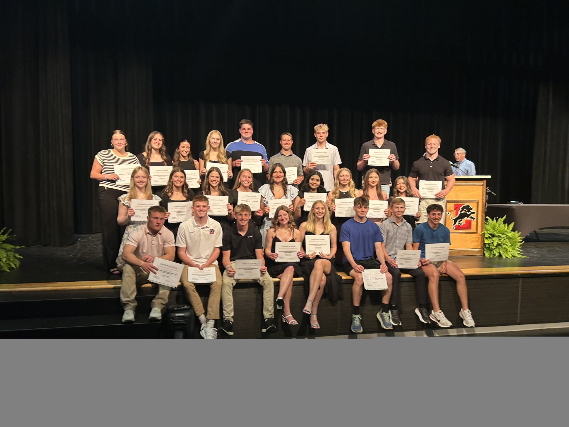 Students pose for a photo at the LCSD Foundation 2018 Awards Ceremony.